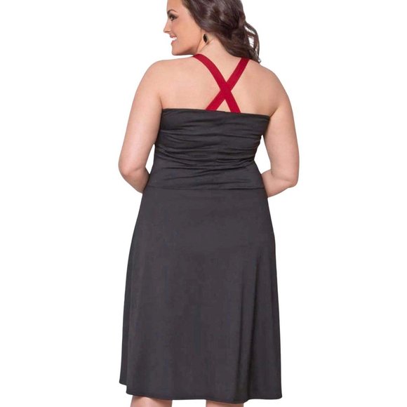 Kiyonna Plus Size 1X Cover Up Convertible to Dress Womens Purple Swimwear - Picture 5 of 9